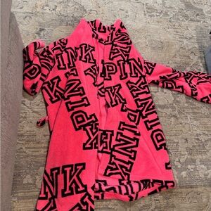 Victoria's Secret Pink and Black Robe Pajamas